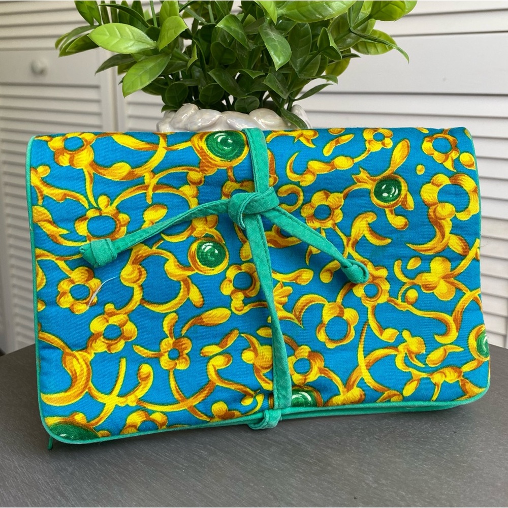 Vintage Oscar De La Renta Jewelry / Cosmetic Travel Bag/Case